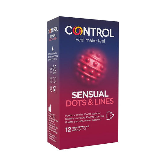 CONTROL Sensual Dots & Lines Preservativo Puntos y Estrías 12 uds-1