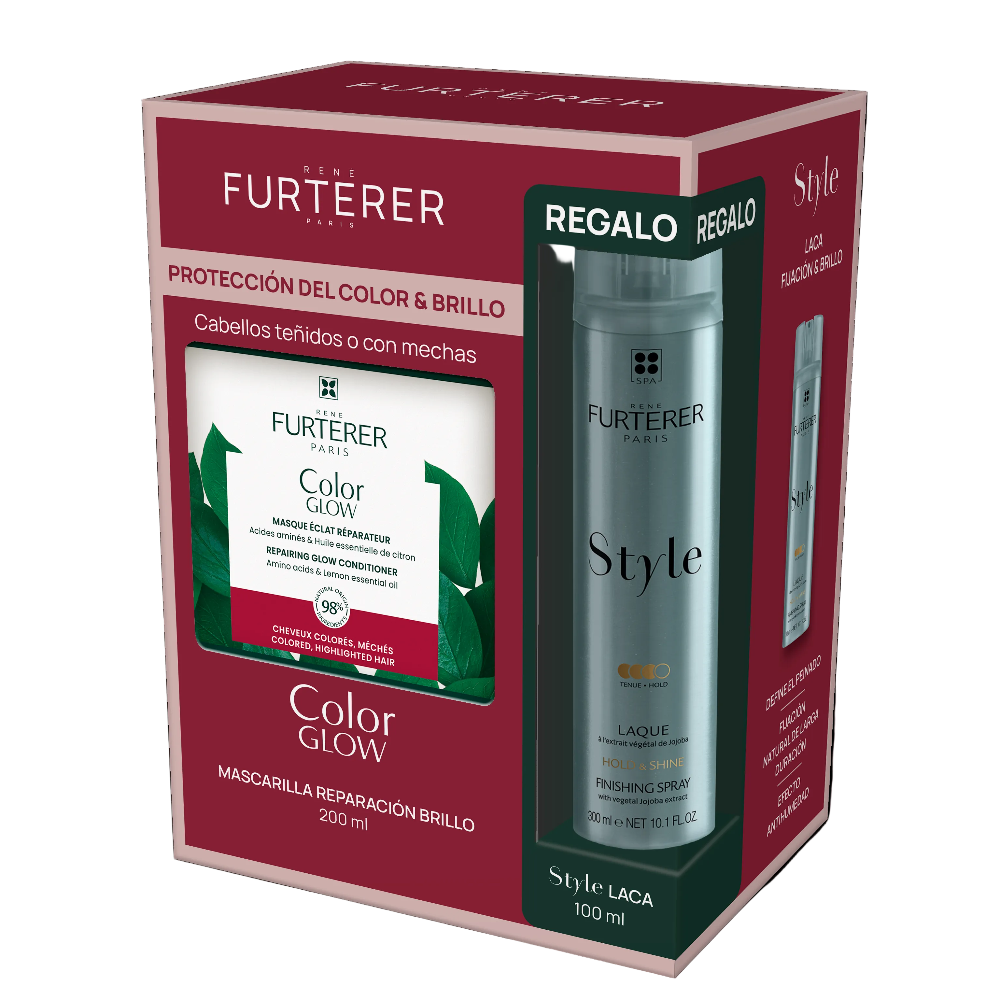 Rene Furterer Pack Color Glow Mascarilla 200ml + Style Laca 100ml