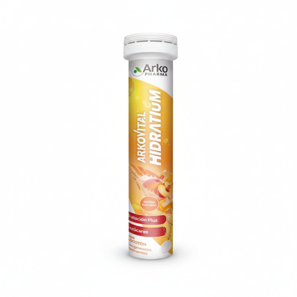 Arkovital Hidratium Hydratation Saveur Pêche – 24 Comprimés Effervescents