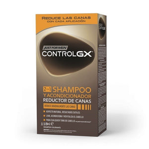 JUST FOR MEN Control GX 2 en 1 Champú y Acondicionador Reductor de Canas 118ml-1