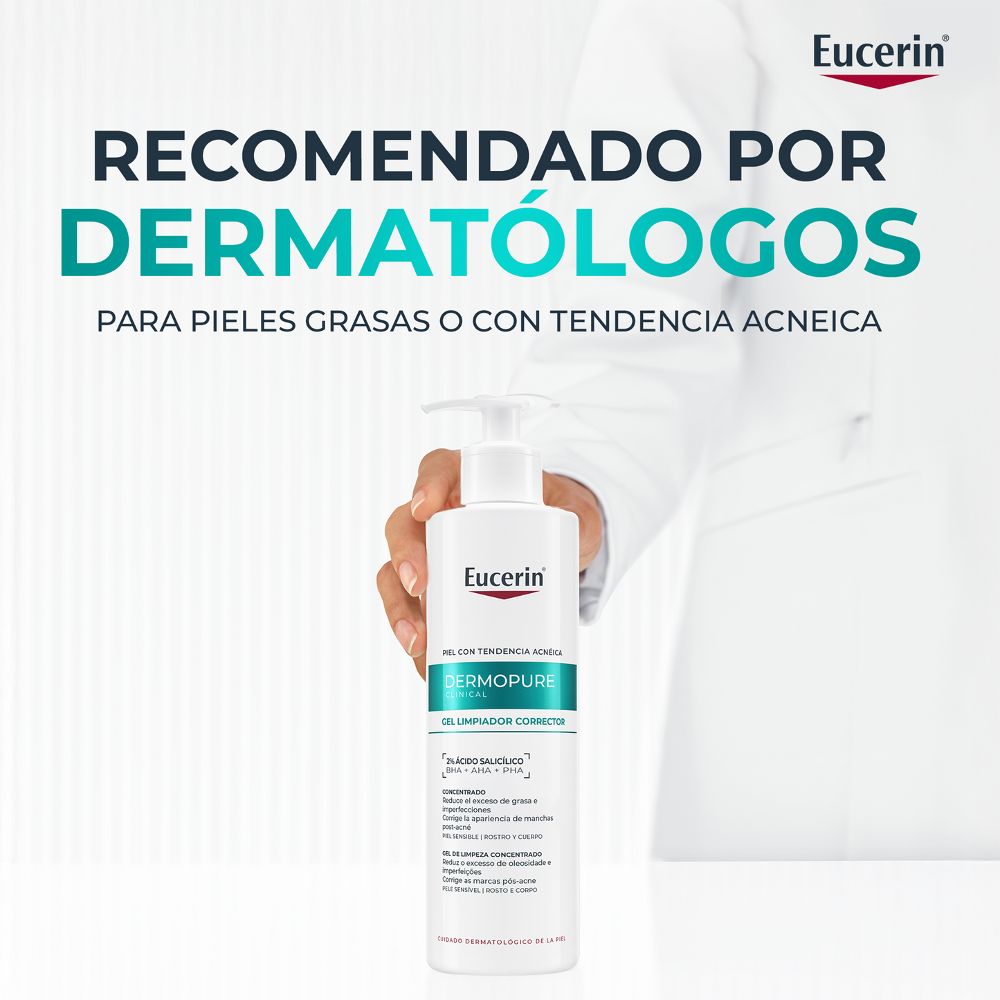 Eucerin DermoPure Clinical Gel Limpiador Corrector 400 ml