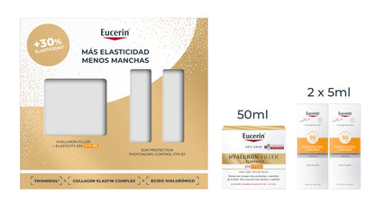 Eucerin Anti-Aging Pack Hyaluron-Filler Elasticity Day SPF 30 50ml + 2 Minis Photoaging 5ml