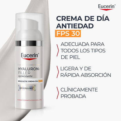 EUCERIN Hyaluron-Filler +Longevity Epigenetic Crema de Día FPS30 50ml - 2