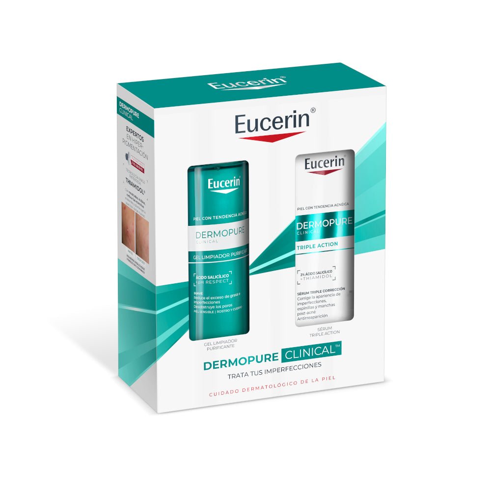 EUCERIN Pack Navidad DermoPure Clinical Sérum Triple Action 40ml + Gel Limpiador 200ml