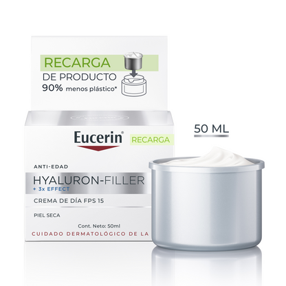 EUCERIN Hyaluron-Filler Día SPF15 Piel Seca Recarga Refill 50ml
