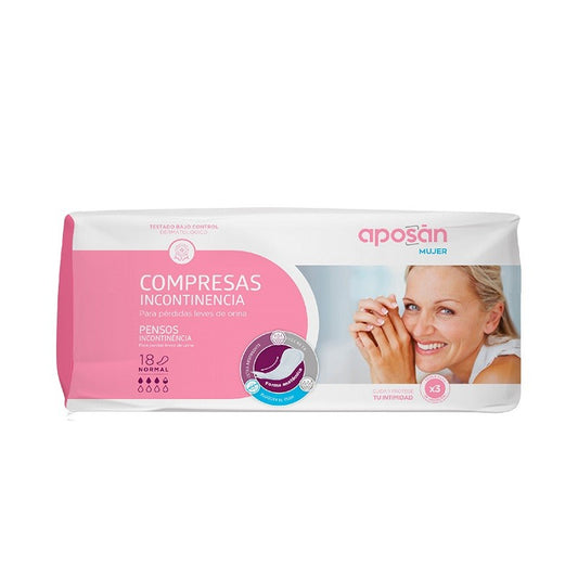 APOSAN Compresa Incontinencia Normal 18 uds-1