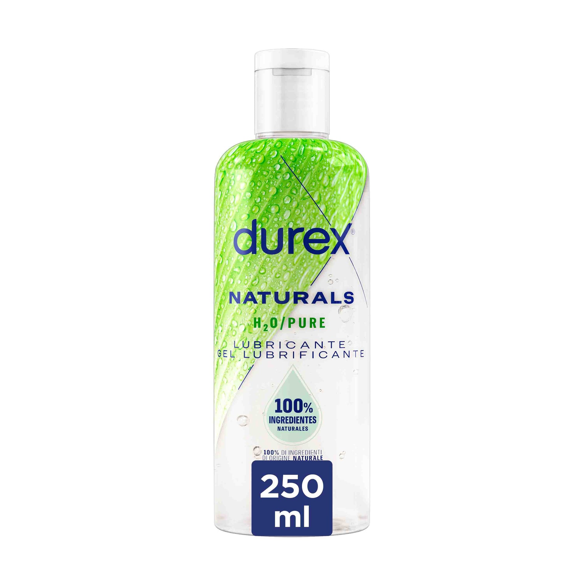 DUREX Naturals Lubricante H2O 100% Natural 250ml - farma2go DUREX Naturals Lubricante H2O 100% Natural 250ml - farma2go