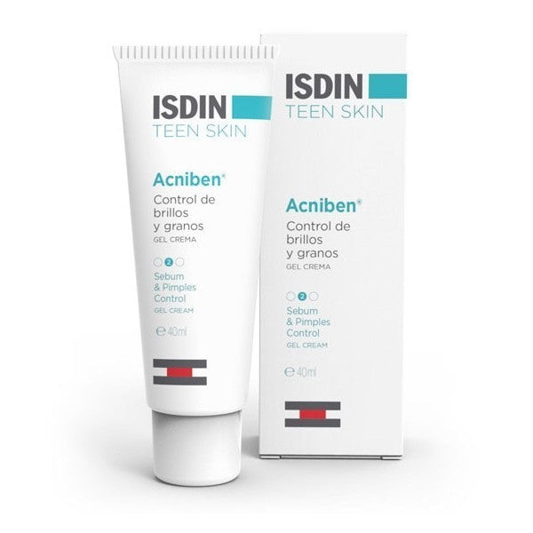 ISDIN ACNIBEN Gel Crème Contrôle Brillance et Boutons 40 ml