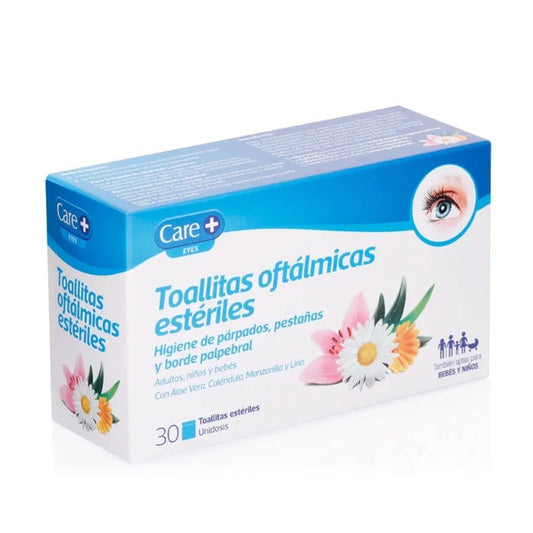 CARE+ Toallitas Oftálmicas Estériles 30 toallitas-1