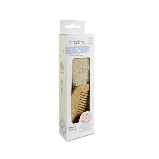 FARLINE Ensemble brosse et peigne pour bébé
