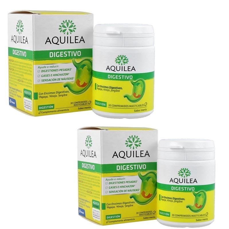 AQUILEA Digestivo Menta Duplo 2x30 comprimidos masticables-1