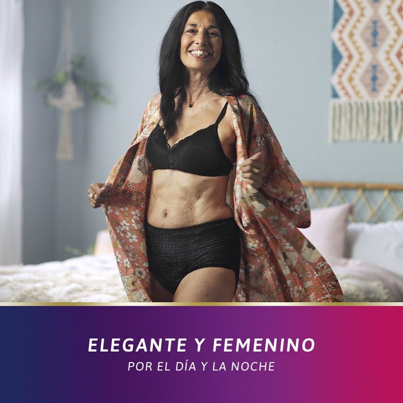 TENA Silhouette Negro Cintura Alta Grande 8uds-8