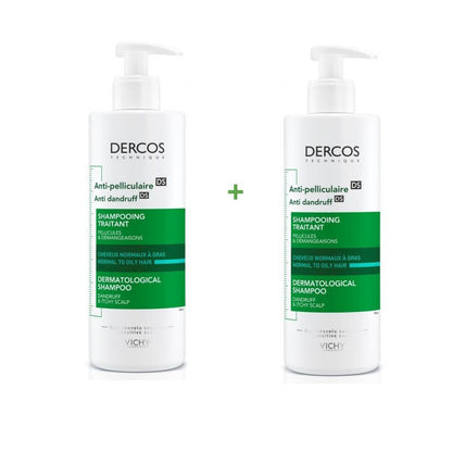 VICHY Dercos Anticaspa Cabello Normal-Graso Duplo 2x390ml-1