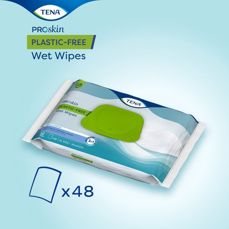TENA ProSkin Toallita Húmeda Sin Plástico 48uds-1