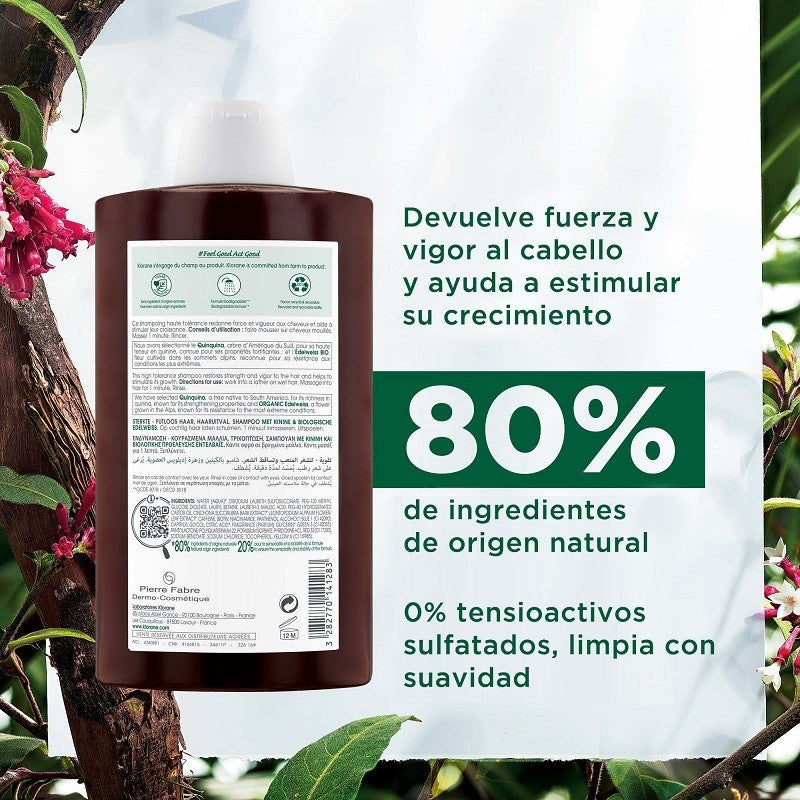 KLORANE Champú a la Quinina DUPLO 2x400ml-5