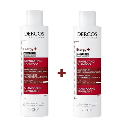 VICHY Dercos Champú Anticaída Estimulante Energizante DUPLO 2x200ml-1