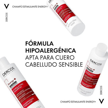 VICHY Dercos Champú Anticaída Estimulante Energizante DUPLO 2x200ml-9