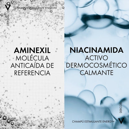 VICHY Dercos Champú Anticaída Estimulante Energizante DUPLO 2x200ml-11
