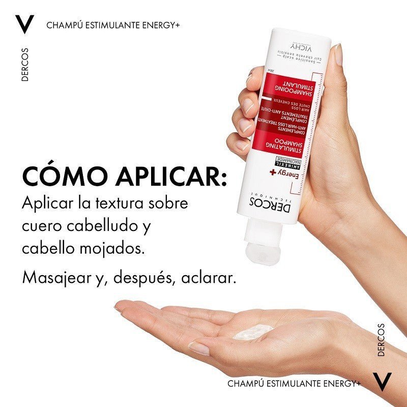 VICHY Dercos Champú Anticaída Estimulante Energizante DUPLO 2x200ml-15