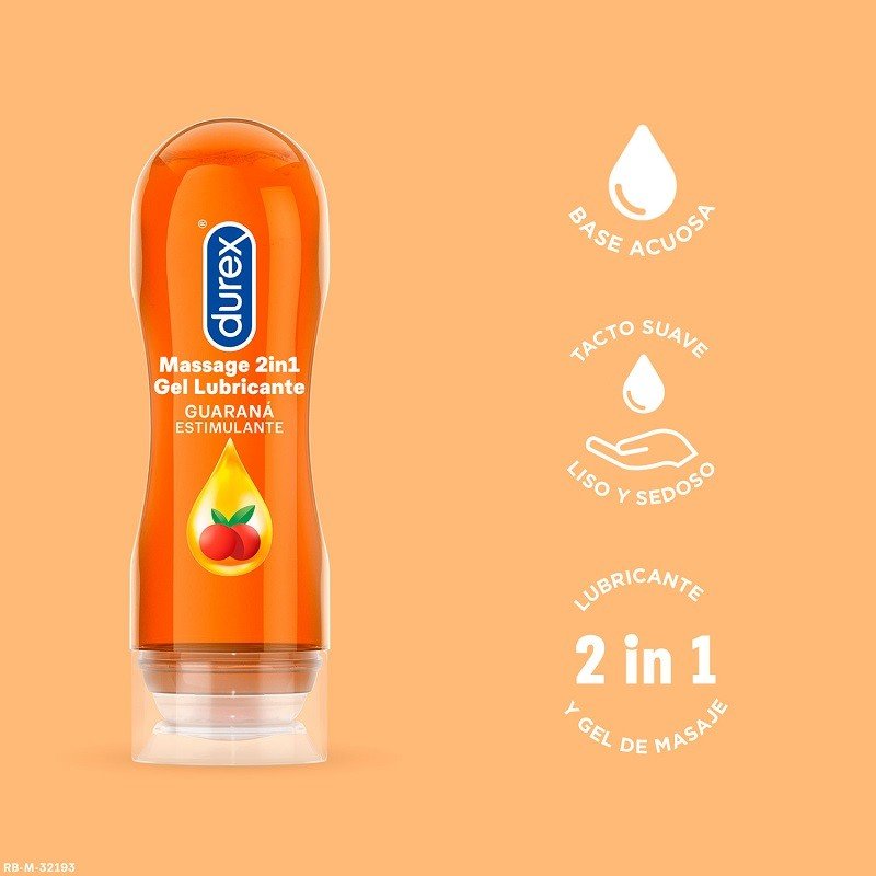 DUREX Play Stimulating Massage 2in1 Guaran 200ml - farma2go DUREX Play Stimulating Massage 2in1 Guaran 200ml - farma2go