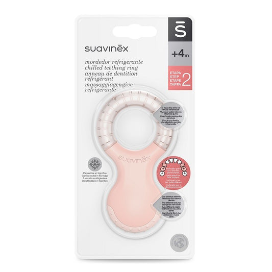 SUAVINEX Anneau de Dentition Rafraîchissant +4m Stage 2 Rose