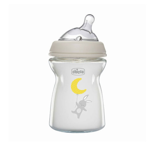 CHICCO Biberon en Verre Natural Feeling Débit Normal 250ML 0m+