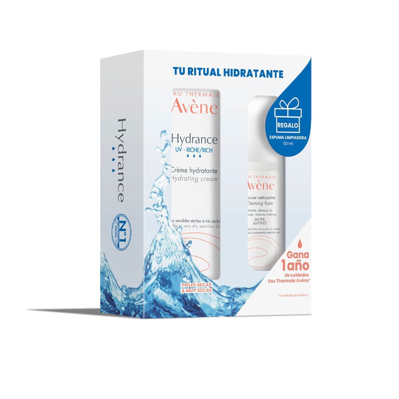 AVENE Hydrance Crema Hidratante Rica 40ml + Espuma Limpiadora Matificante 50ml-1