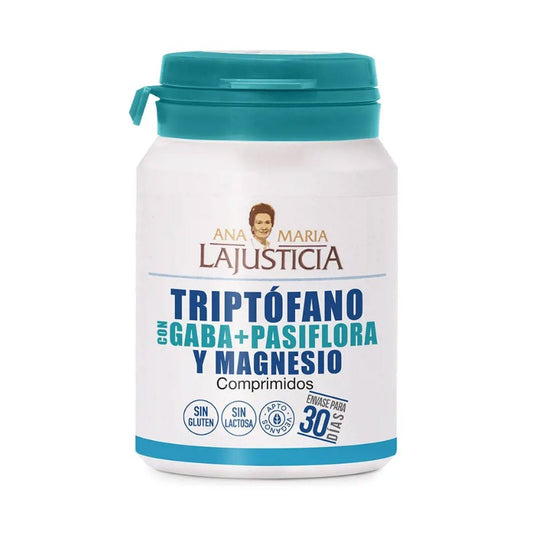 ANA MARÍA LAJUSTICIA Tryptophane avec Gaba + Passiflore et Magnésium 60 Comprimés