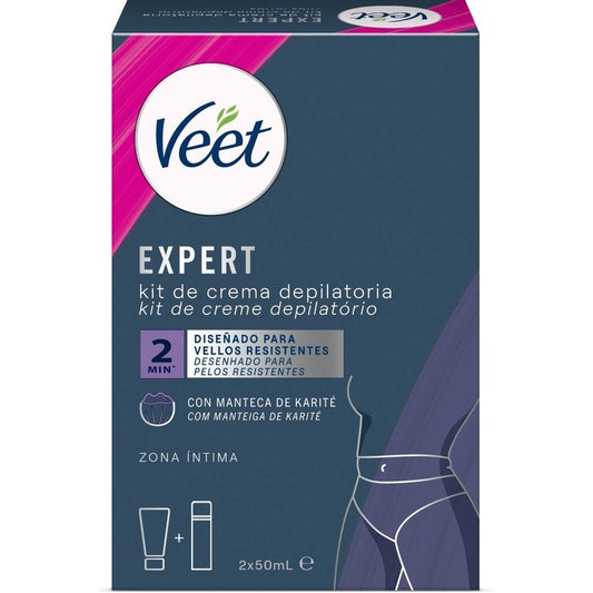 VEET Expert Kit de Crema Depilatoria Zona Íntima 2x50 ml-1