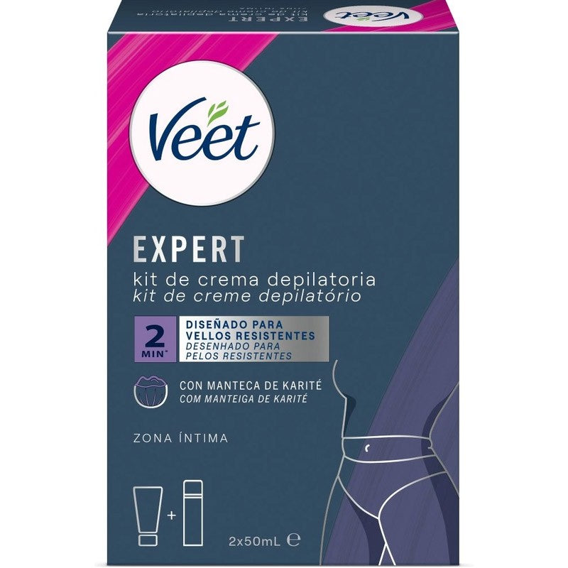 VEET Expert Kit de Crema Depilatoria Zona Íntima 2x50 ml-1