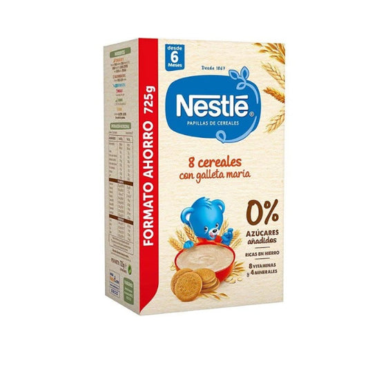 NESTLÉ Porridge 8 Céréales aux Biscuits Maria +6 mois 725 g