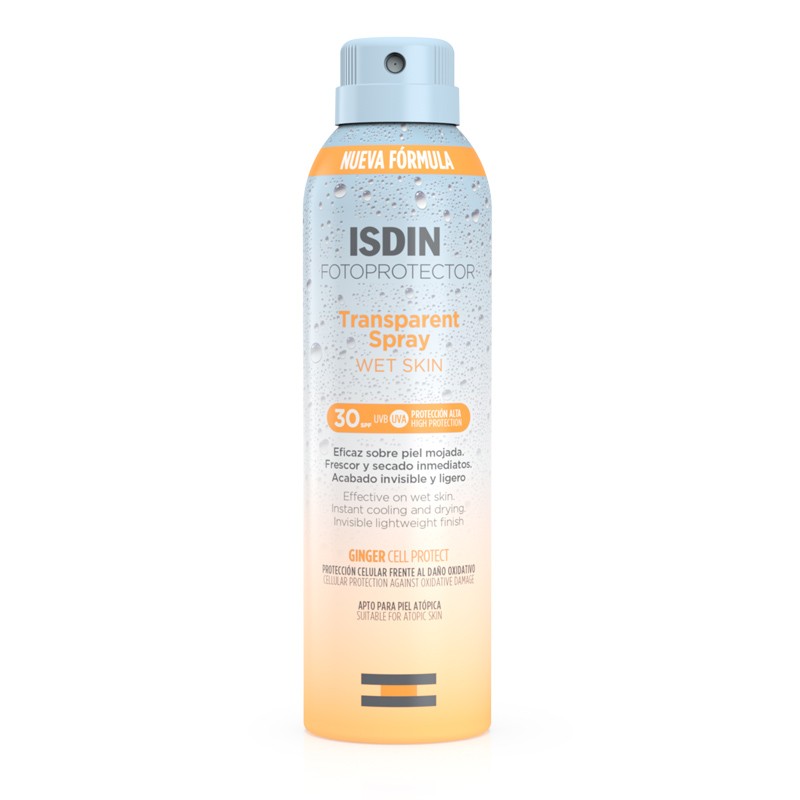 ISDIN Fotoprotector Transparent Spray Wet Skin SPF 30 250ml-1