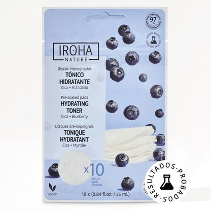 IROHA NATURE Discos Tonificantes Hidratantes con Arándanos 10uds-2