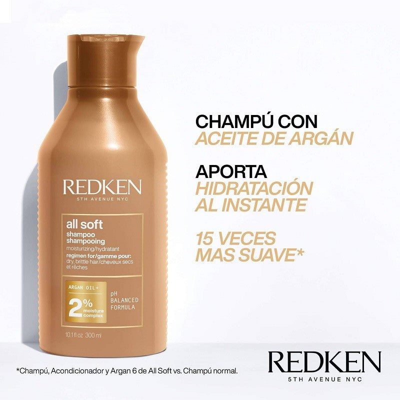 Redken All Soft Shampoo 300ml-3