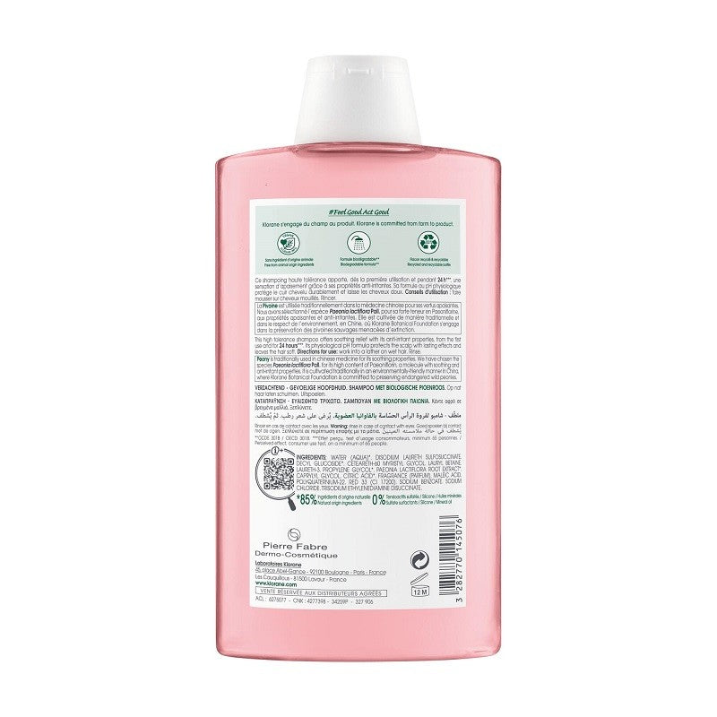 KLORANE Champú Peonía Cabellos Irritados 400ml-2