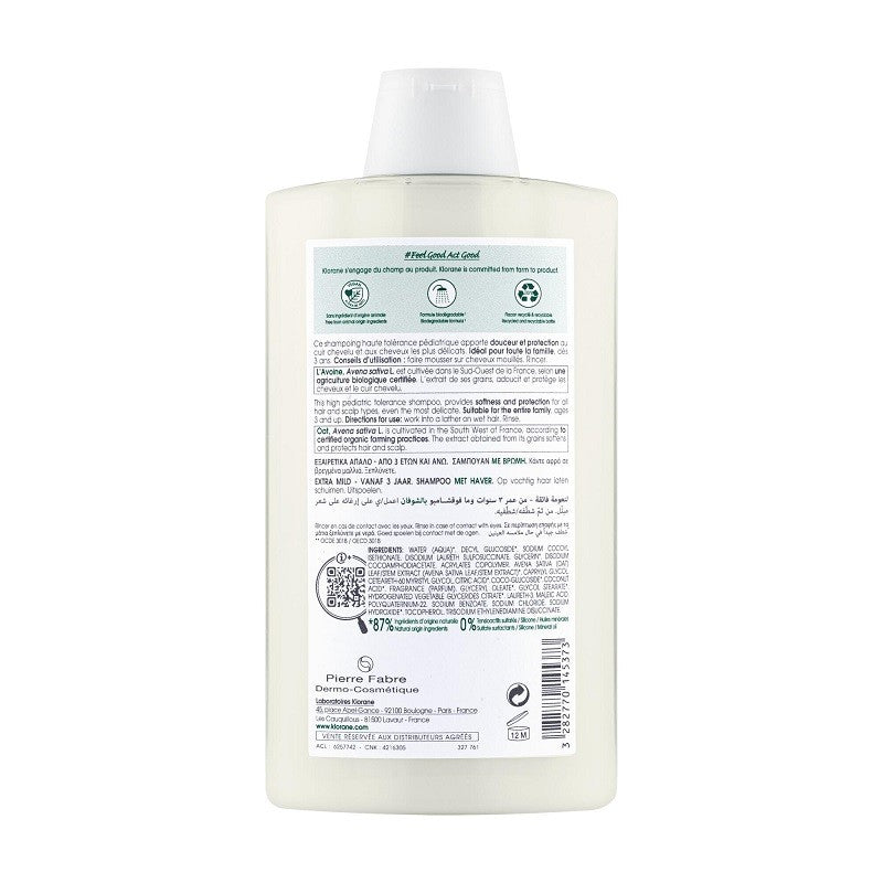 KLORANE Champú a la Leche de Avena 400ml-2
