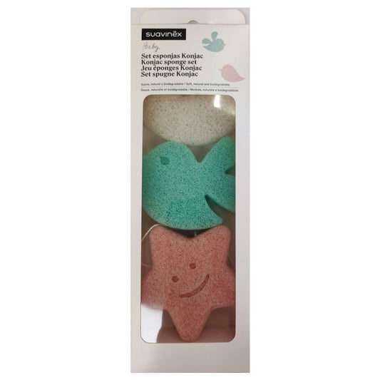 SUAVINEX Éponge Konjac Set 3 éponges