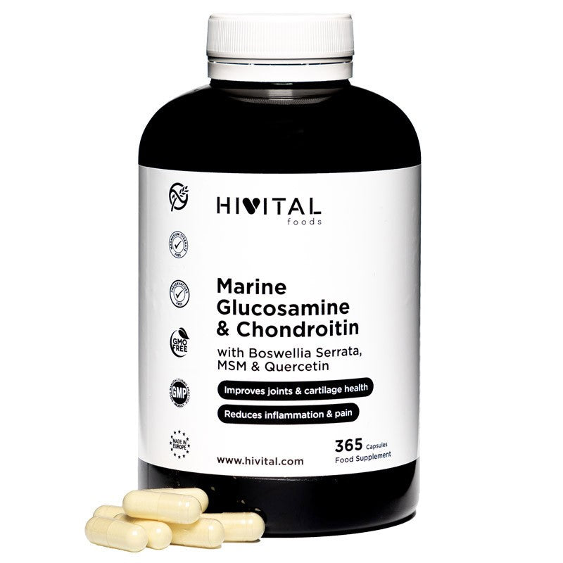Hivital Glucosamina Marina con Condroitina 365 cápsulas-1