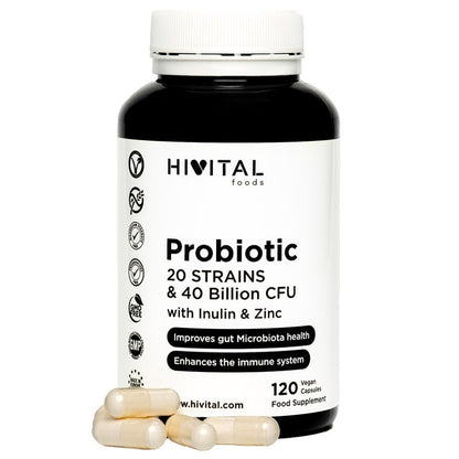 Hivital Probióticos 20 cepas 40 mil millones UFC 120 cápsulas-1