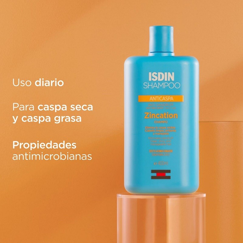 ISDIN Zincation Champú Anticaspa Uso Frecuente 400ml-4