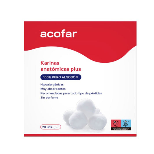 Acofar Compresas Karinas Anatómicas Plus de Algodón 20 uds-1