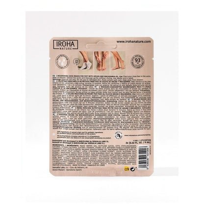 IROHA NATURE Calcetines Mascarilla Nutritivos con Aceite de Argán y Macadamia 2uds-4
