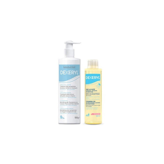 DEXERYL Crème Emolliente 500 ml + Huile 200 ml CADEAU