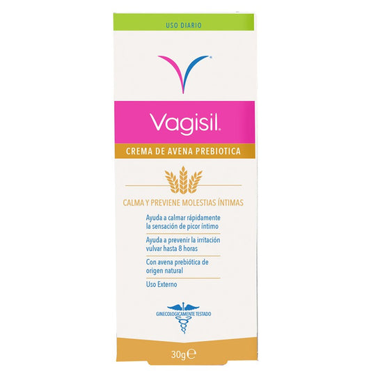 VAGISIL Crema Diaria 2 en 1 con Avena Probiótica 30gr-1
