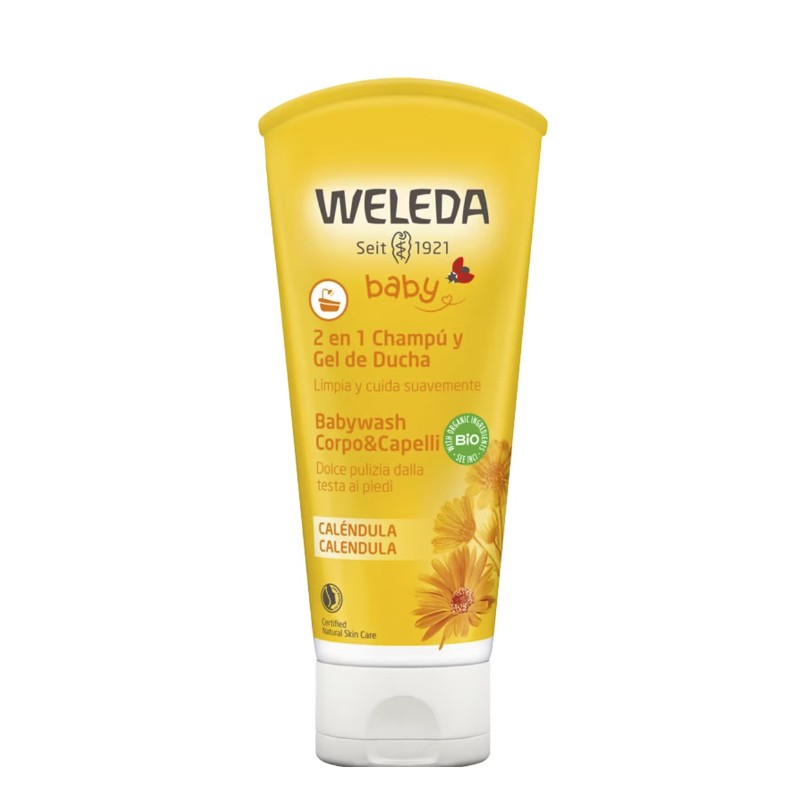 WELEDA Champú y Gel de Ducha 2 en 1 de Caléndula Bebé 200ml-1