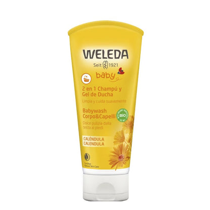 WELEDA Champú y Gel de Ducha 2 en 1 de Caléndula Bebé 200ml-1