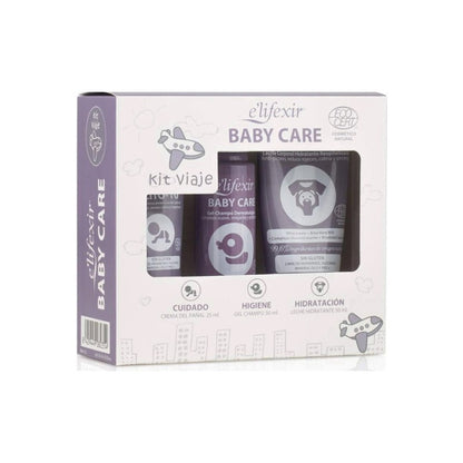 ELIFEXIR Baby Care Kit Viaje Gel champú + Leche corporal hidratante+ Crema Zona del Pañal-1