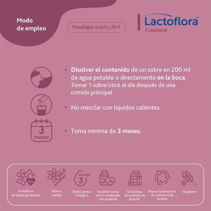 LACTOFLORA Colesterol sabor Vainilla 30 sobres-5