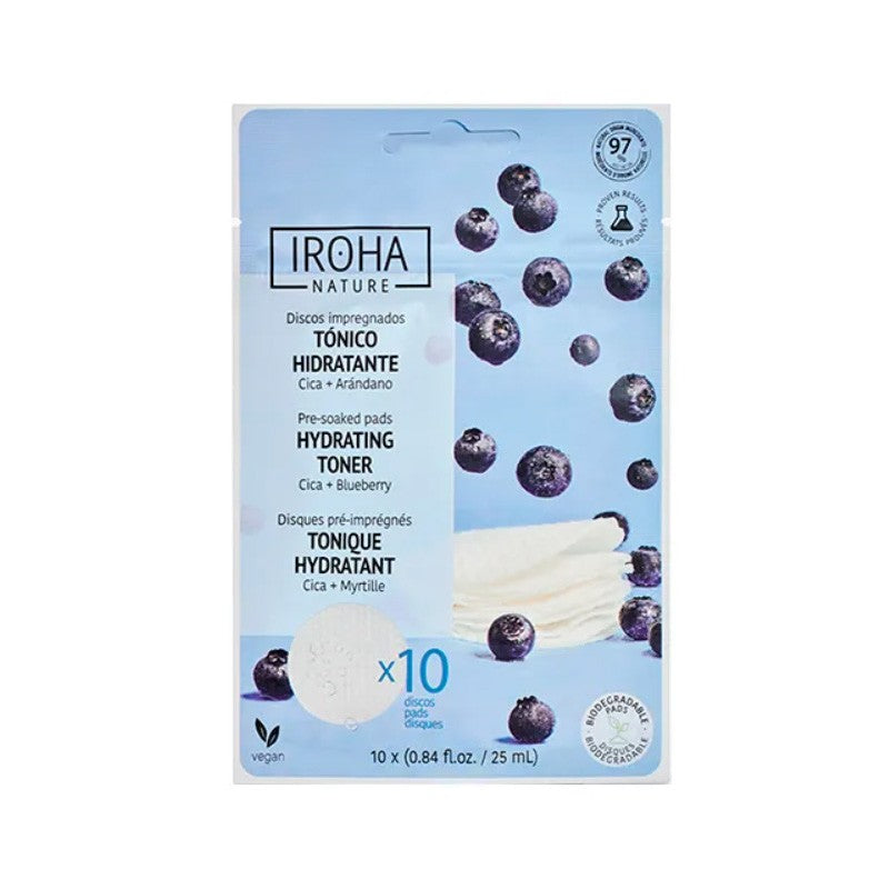 IROHA NATURE Discos Tonificantes Hidratantes con Arándanos 10uds-1