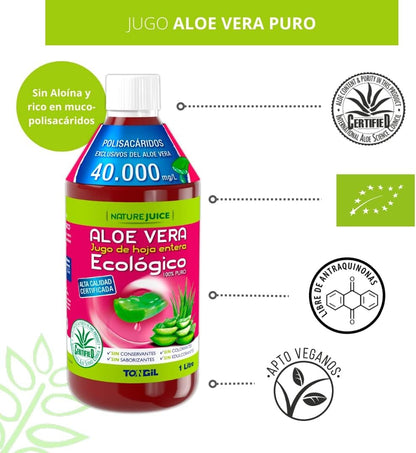 Tongil Aloe Vera Ecologico 100% Puro 1 Litro-2